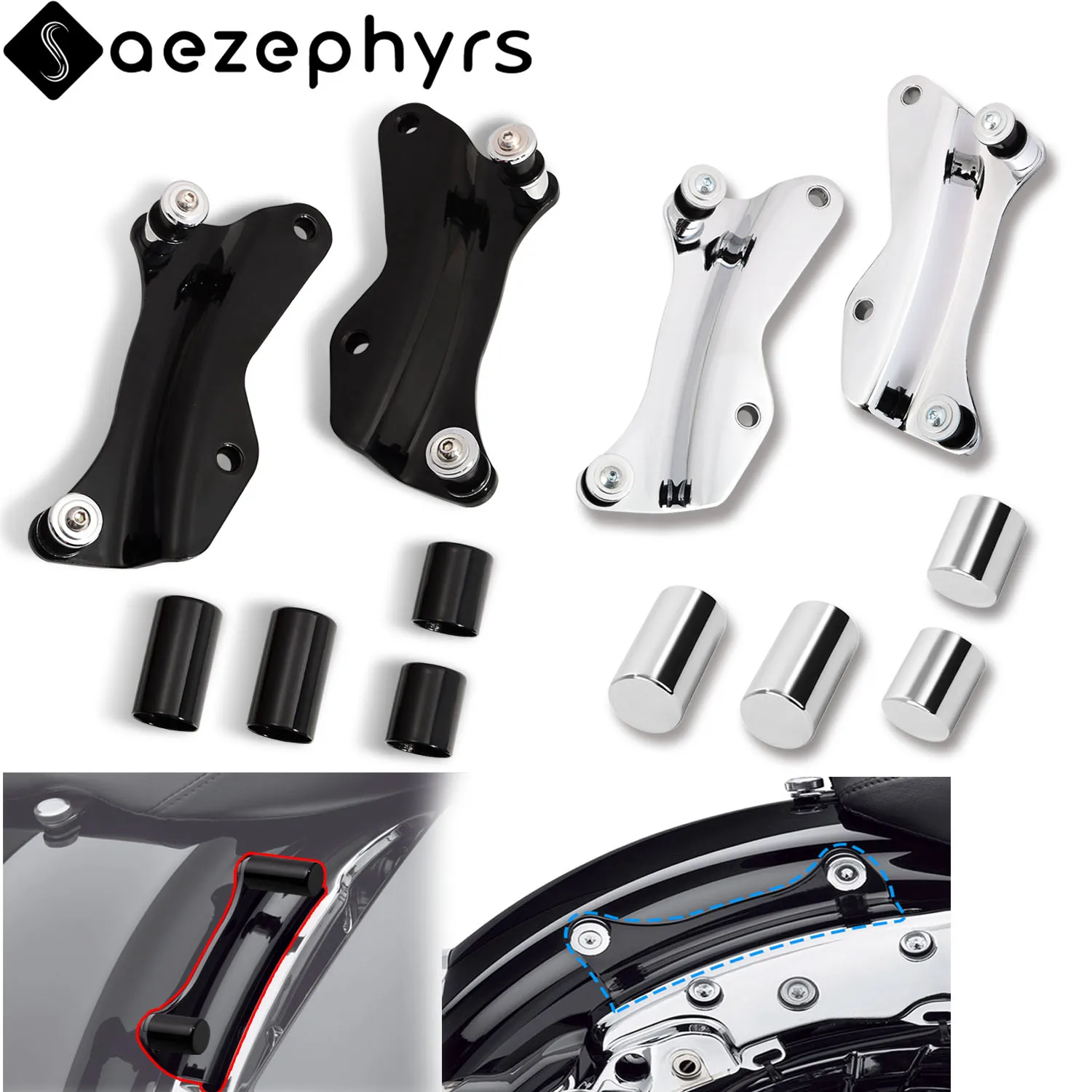 

Motorcycle 4 Point Docking Hardware Kit Cover For Harley Davidson Touring Electra Glide Street Glide Road King FLHR 2014-2024