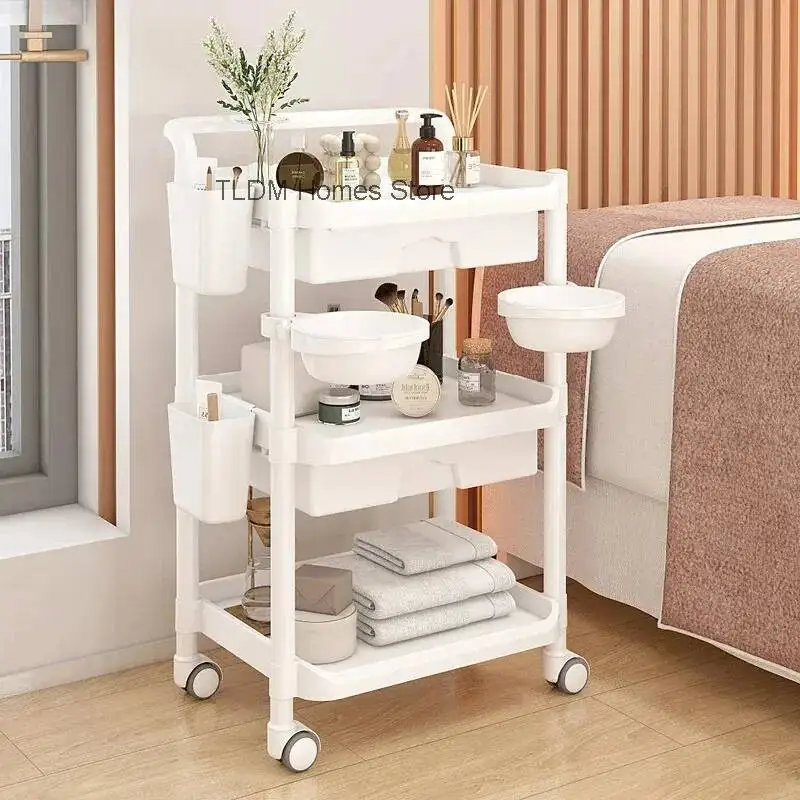 Japanese Style Simplicity Trolley Storable Barber Shop Modern Trolley Designer Multifunctional Furniture Pousser Un Chariot HBSC