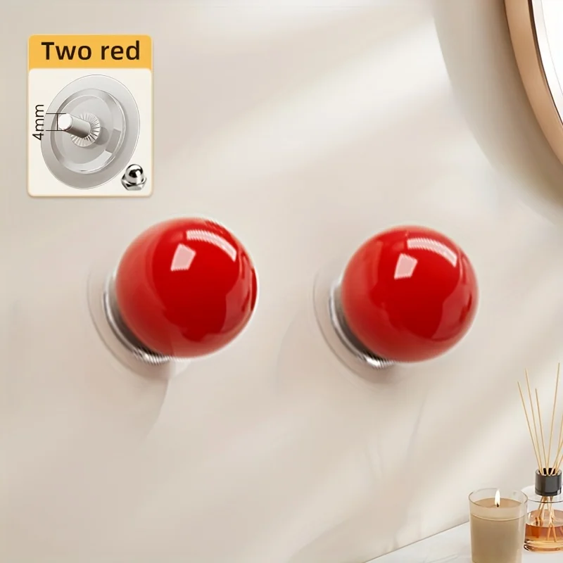 كرات مقبض الباب المقاومة للحفر مكونة من قطعتين - رافع السحب والمرحاض المضاد للانزلاق، تركيب بدون مثقاب ذاتي اللصق، الخزائن، الخزائن #5