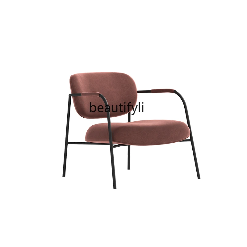 

Modern Light Luxury Sofa Chair Simple Fabric Balcony Coffee Leisure Chair