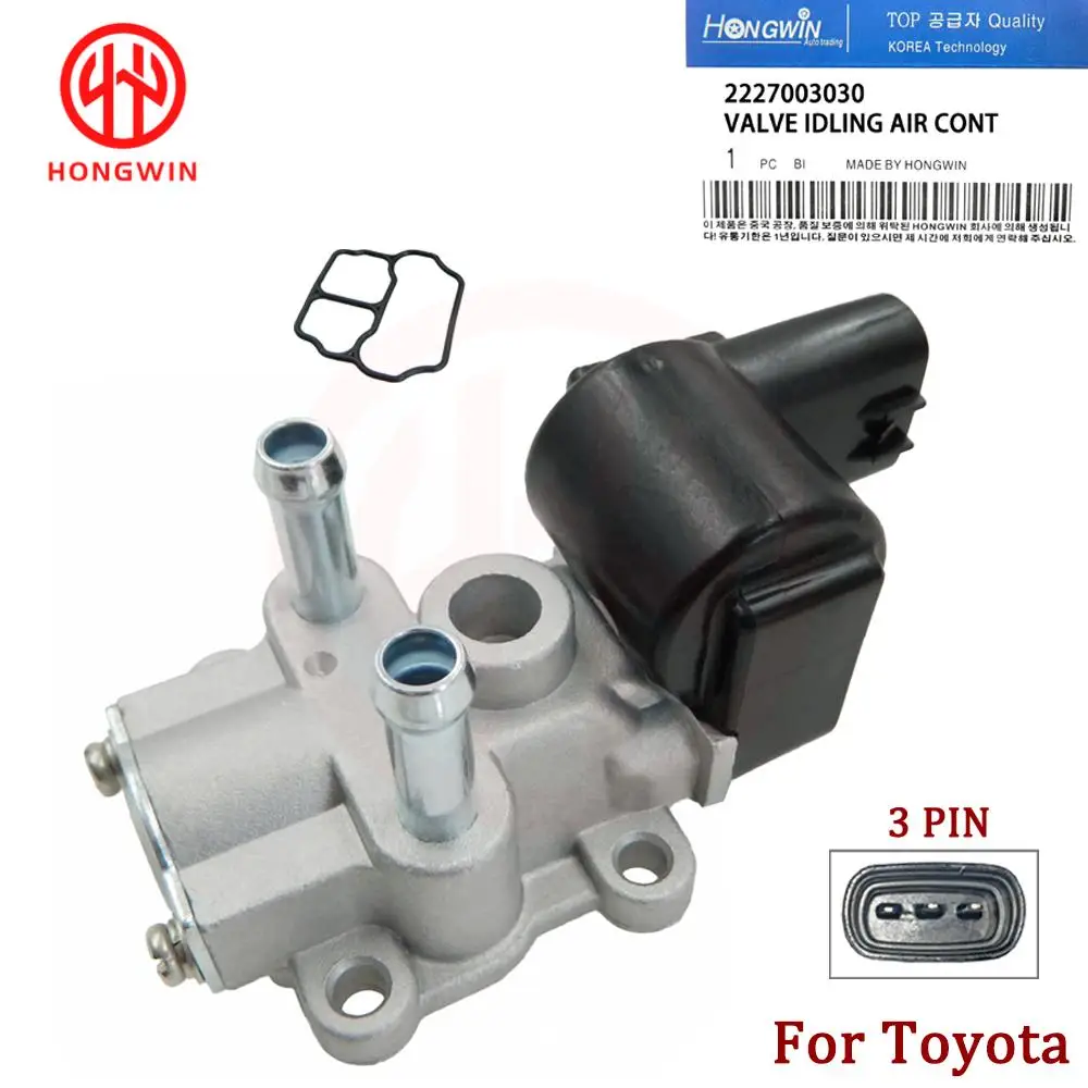 HONGWIN Idle Air Control Valve IACV Genuine No: 22270-03030 Fits Toyota Camry Solara 2.2L 1996-2000 22270-74340 / 2227003030 New