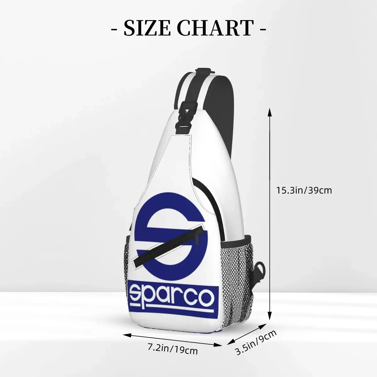 SPARCO-Logo Car Racing Club Vintage Sling Backpack Sling Bag Hiking Travel Chest Bag Daypack Men Crossbody Backpack Shoulder Bag