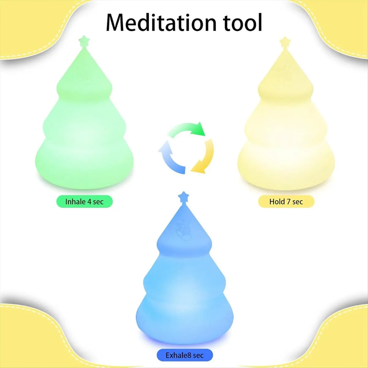 Lampada respiratoria stabile Strumento di meditazione visiva guidata per la consapevolezza, scorre la respirazione calma la tua mente Sollievo dall'ansia da stress