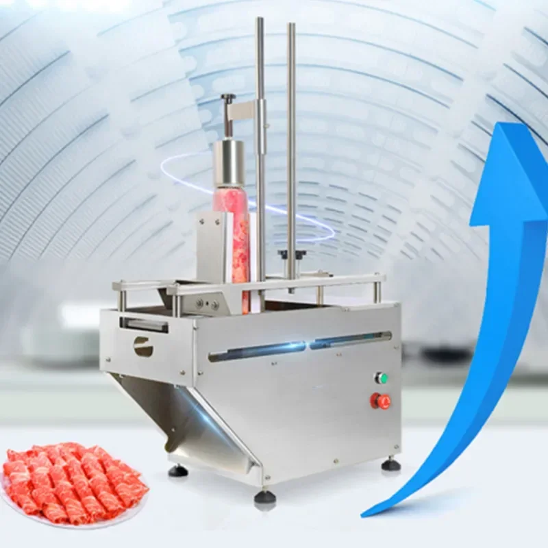 Коммерческая техника, автоматическая слайсер, электрическая машина для резки мяса из баранины из нержавеющей стали, коровьей рулеты, для ресторанов с горячими горшками