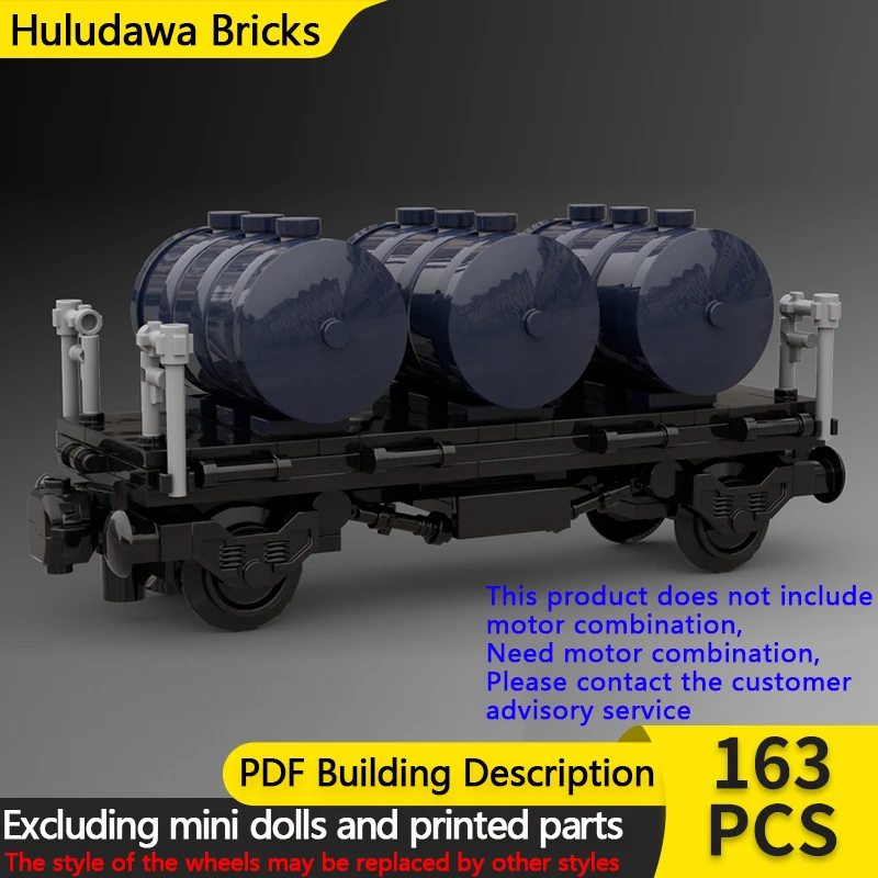 

City Car Model MOC Building Bricks Railway Canister Freight Wagon Modular Technology Children Holiday Gifts Assemble Toys Suit