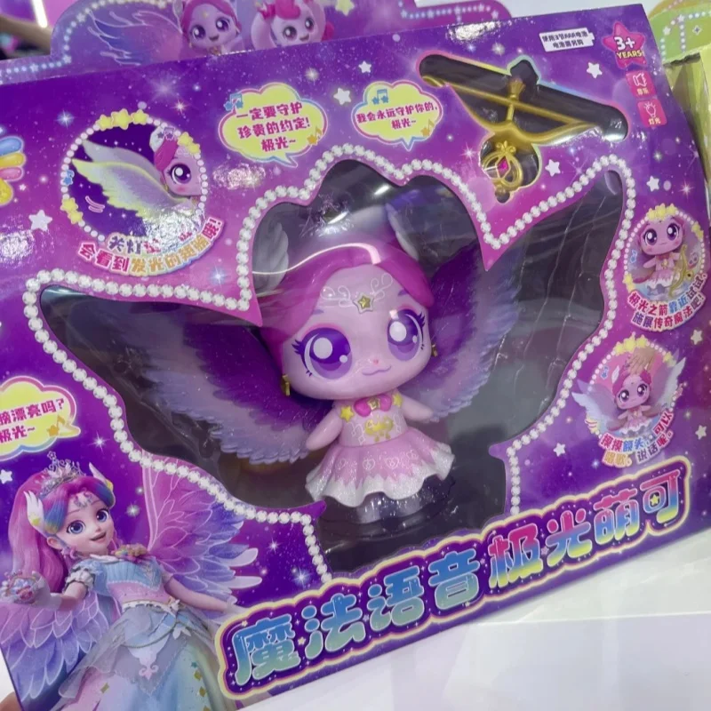 ¡Captura! Teenieping-figura de acción coleccionable con luz plateada, serie de voz mágica de meteorito brillante, bonitos juguetes de regalo de cumpleaños y Navidad