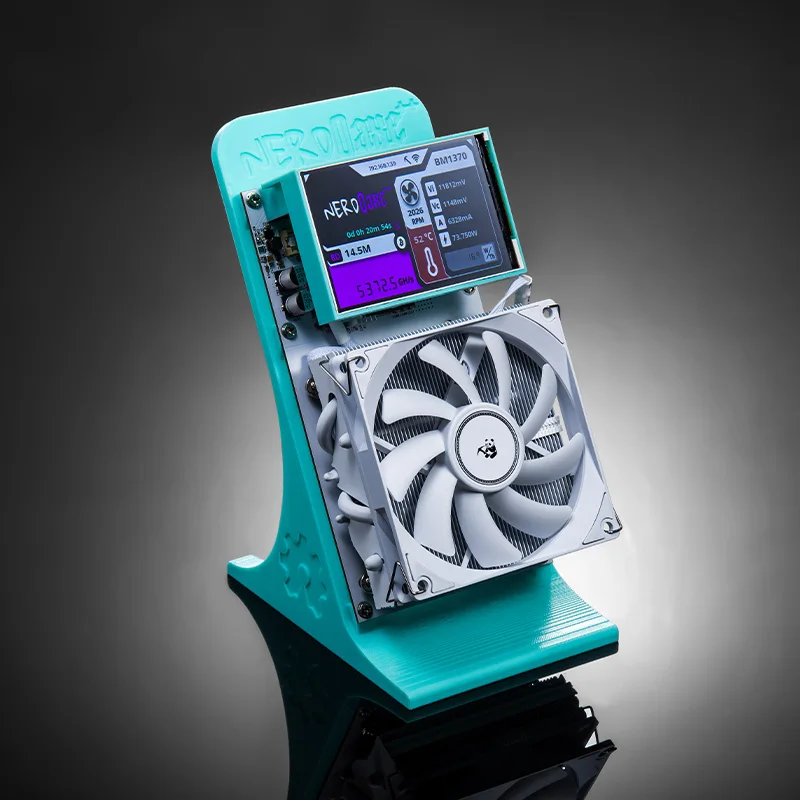 Factory Bitaxe NerdQaxe++ 4.8TH/s Bitcoins Miner BM1370 Asic Chip Solo BTC 68W 2.4G WiFi Open-Source Mining Machine