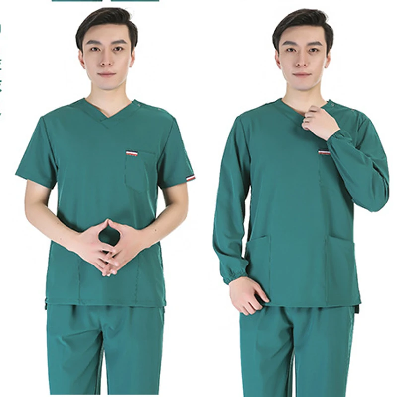 ชุดยูนิฟอร์มพยาบาล/แพทย์/ทันตแพทย์ แขนสั้น หลากสี สำหรับบุคลากรทางการแพทย์  ชุดทำงานในโรงพยาบาล/คลินิกทันตกรรม/ศัลยกรรม