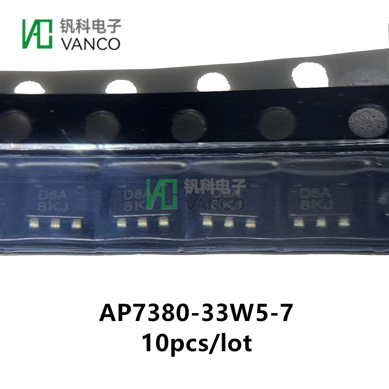 10pcs/lot Transistor Kit AP7380-33W5-7 IC REG LINEAR 3.3V 150MA SOT25 In Sctock