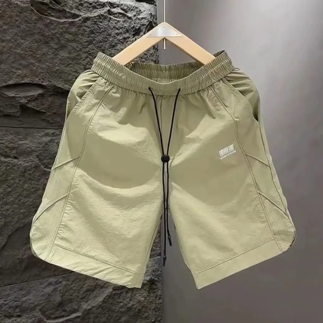 

Летние мужские модные шорты с вышивкой, пляжные шорты из вискозы, Дышащие Модные Повседневные Шорты, быстросохнущие брюки