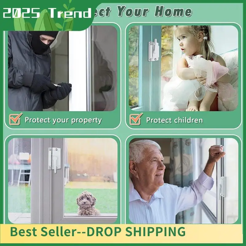 

AD33 HOT Window Strap Lock, Cam Action White Window Lock, Window Latch With Fixed Die-Cast, Suitable For Sliding Windows Easy In