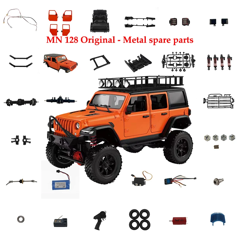 

MN128 1/12 RC Car Accessories MN MODEL Metal Front and Rear Axle Chassis Link Rod Pull Rod Mount Shock Absorber MN-128 Toys