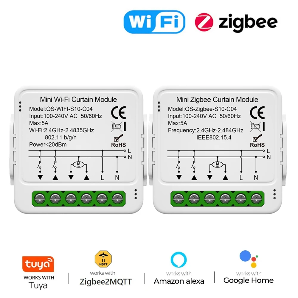 Tuya Smart WiFi Zigbee3.0 moduł kurtyny przełącznik żaluzji podłączony silnik elektryczny rolety kompatybilny z Alexa Google Home