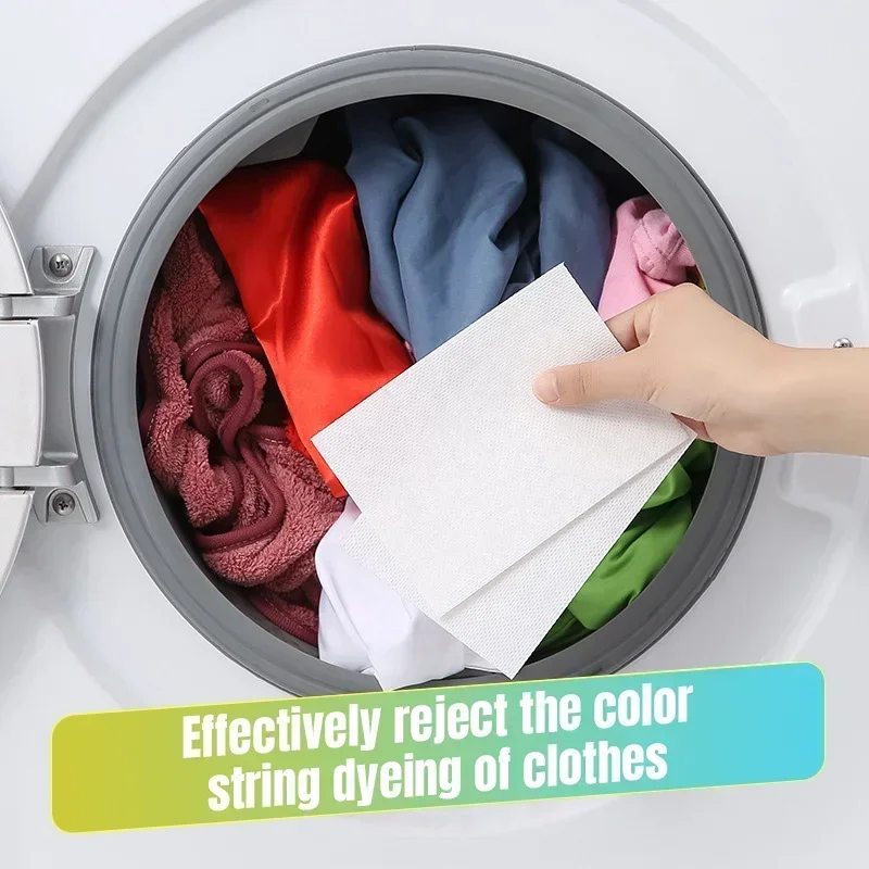 50pcs Washing Machine Use Mixed Dyeing Proof Color Absorption Sheet Anti Dyed Cloth Laundry Papers Color Catcher Grabber Cloth