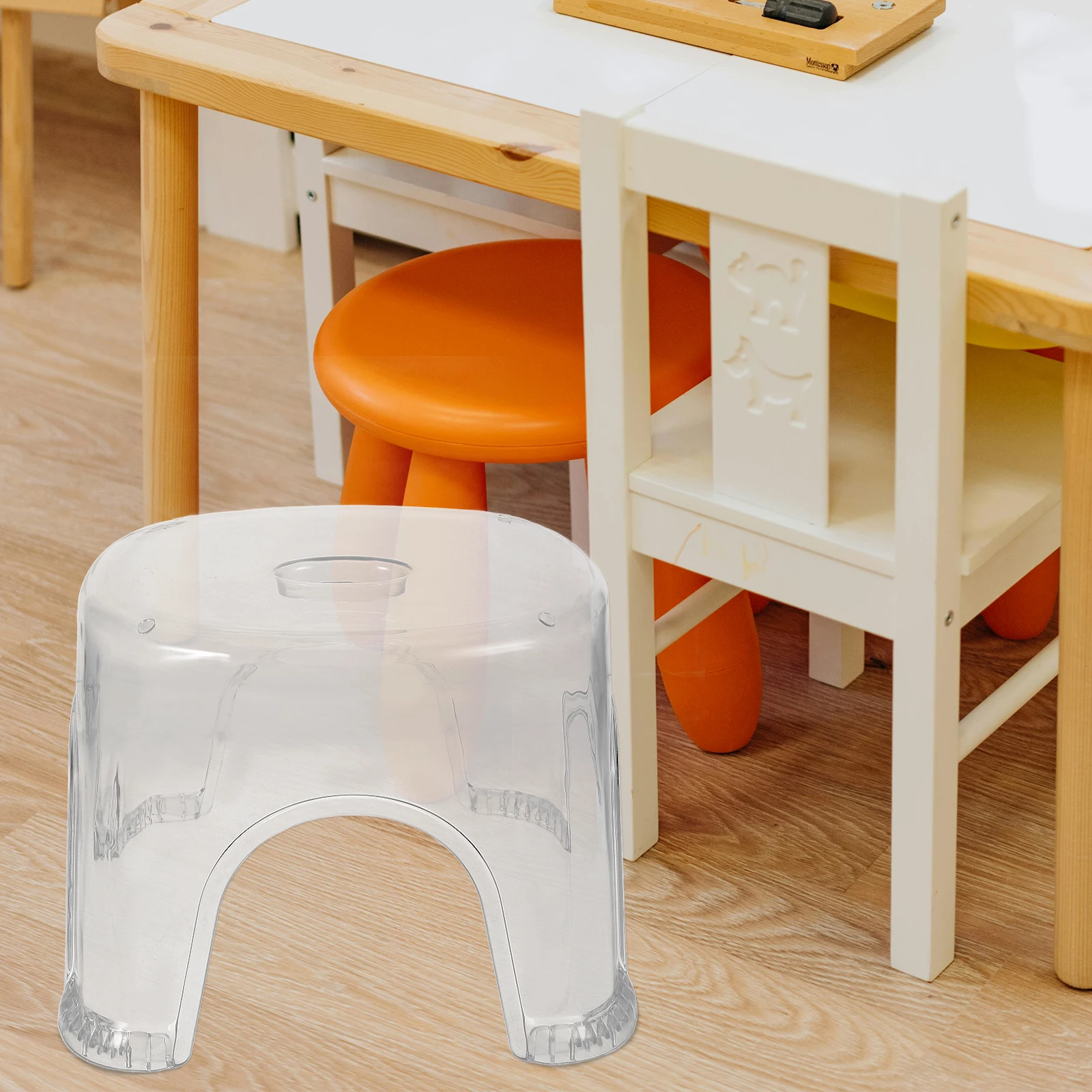 Portable Bath Foot Stool for Adults Non Slip Step Stool Small Lightweight Toilet Potty Chair Bathroom Home Use