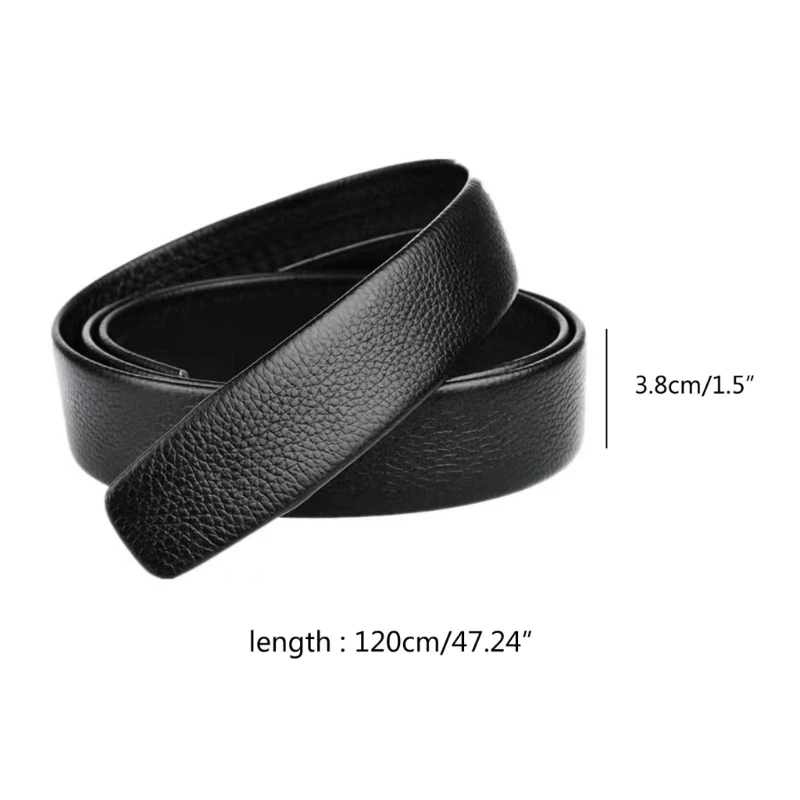 Leather Belt Without Buckle For Men No Buckle Belt Leather Automatic Belt Men Waistband Pant Belt Men Belt No Buckle