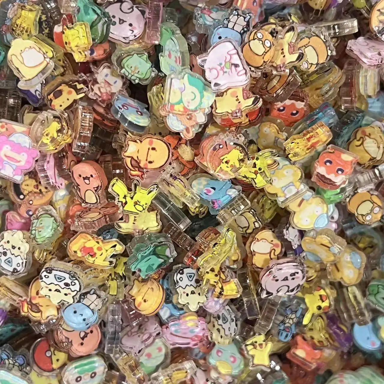 1cm 2cm Pokémon small acrylic pieces DIY Handcraft Shakers Materials Acrylic Stickers Mini Mixed Fun - view 5