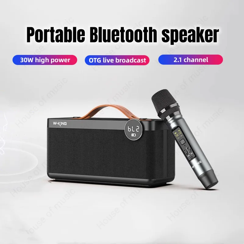 W-KING Active PA Professional Bluetooth Speakers DJ Sound Portable Karaoke Speakers 2.1 Channel Stereo Effect OTG Direct Seeding