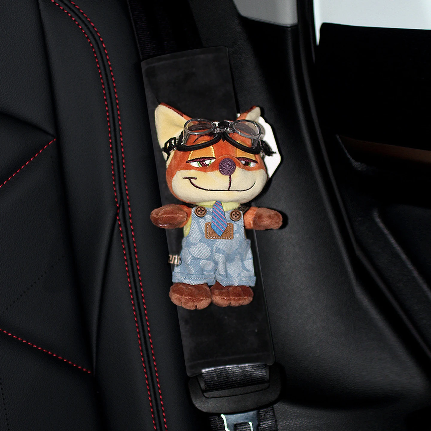 Novo nick fox louco animal cidade brinquedos de pelúcia carro capa ombro cinto segurança capa protetora presente brinquedos pelúcia