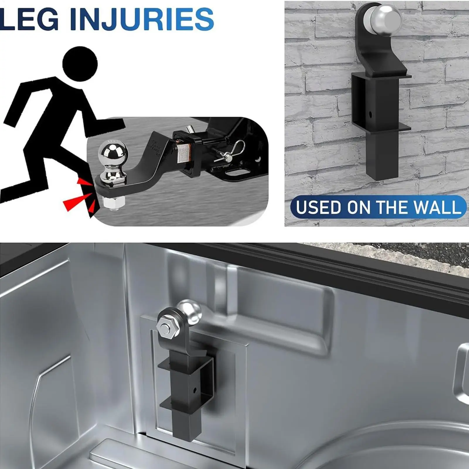 

Кронштейн для хранения на прицепном крюке, сверхпрочный, 2-дюймовый, для гаража, фургона, грузовика, дома, мастерской, улицы