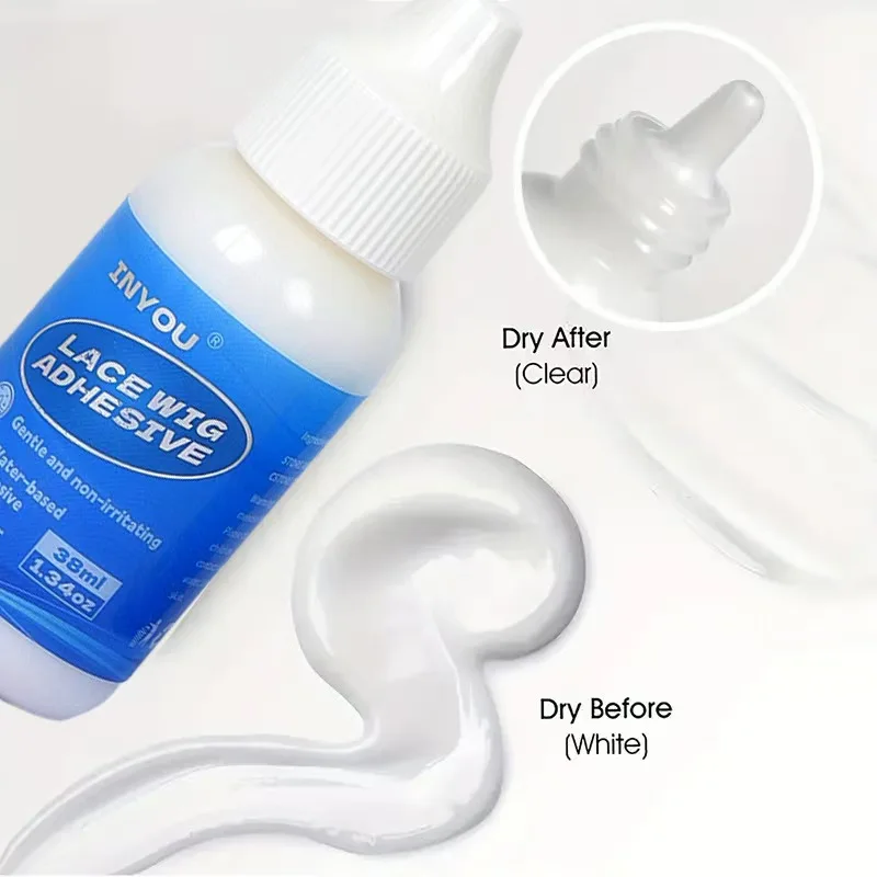 غراء شعر مستعار 38 مل، مواد لاصقة مقاومة للماء، غراء ربط الشعر غير المرئي لتطويل الشعر