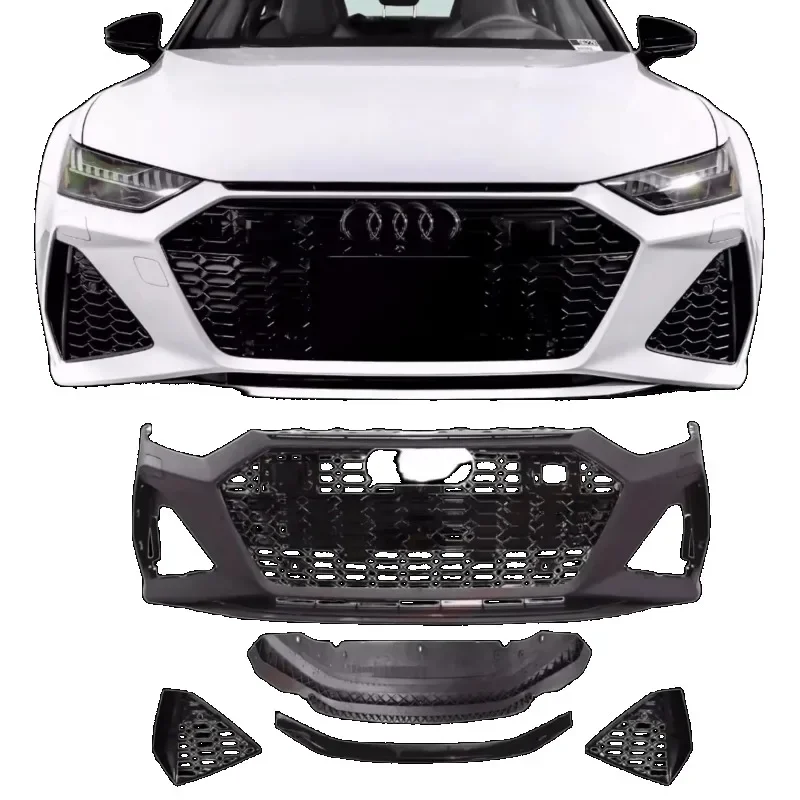 Factory A7 C8 S7 Auto Body Kit A7 S7 Front Bumper Kit with Grille for Audi A7 S7 C8 2019 2020 2022 2023 2024 RS7 Style Body Kit