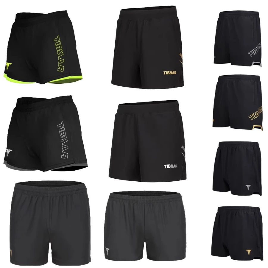 TIBHAR Table Tennis Shorts Sweat Wicking Competition Pants Men's Women's Quick Dry New Breathable Sports Pants