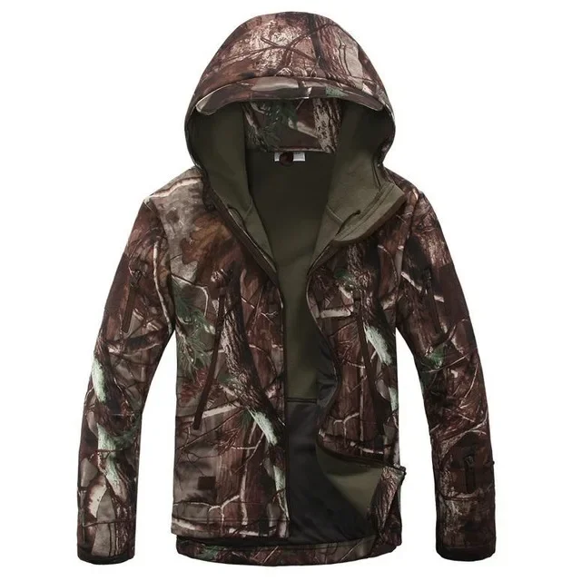 Imagem -04 - Homens Caça Camuflagem Velo Jaqueta Masculino Tático Windbreakers Marca de Roupas Multicam Outono