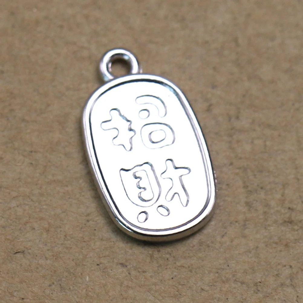 

100Pcs Lucky Wealth Attracting Pendants Alloy DIY Charms for Necklace Bracelet Keychain Craft Jewelry Making Decorative