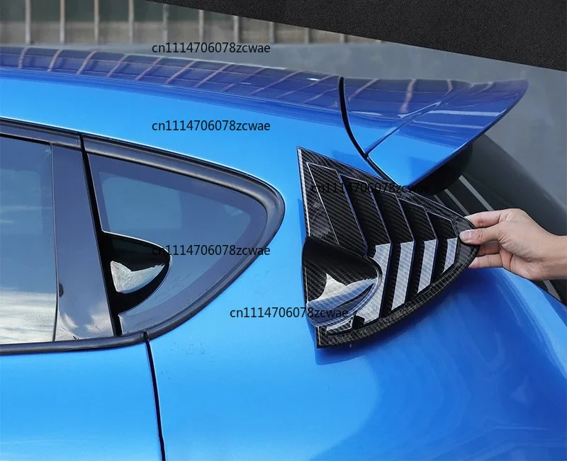 For Seat Leon 2008-2012 ABS Black Car Rear Triangular Blind Decorative Cover Car Accessories