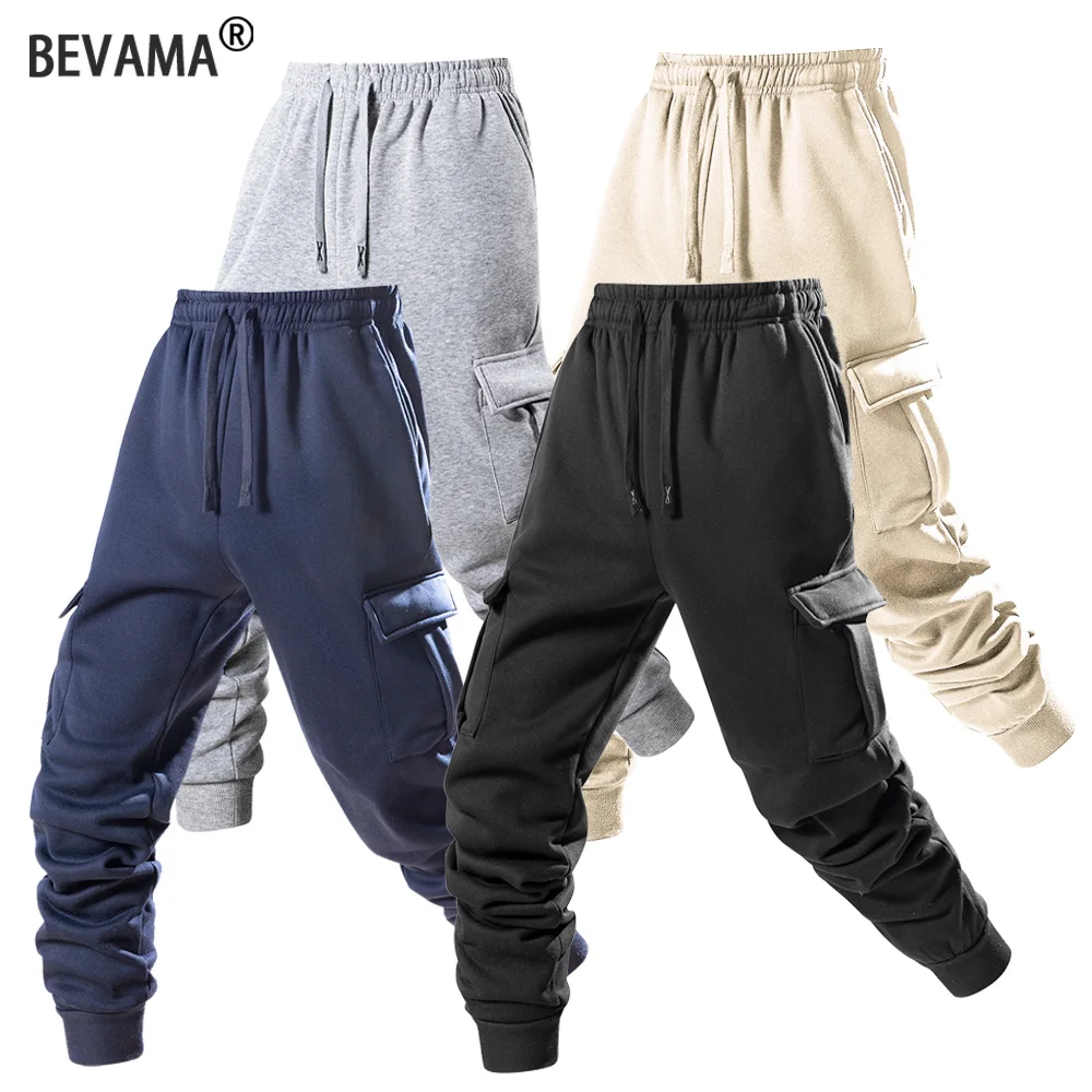 

Мужские повседневные брюки, весенне-осенние спортивные штаны, однотонные длинные брюки для тренировок на шнурке, модные спортивные брюки с карманами
