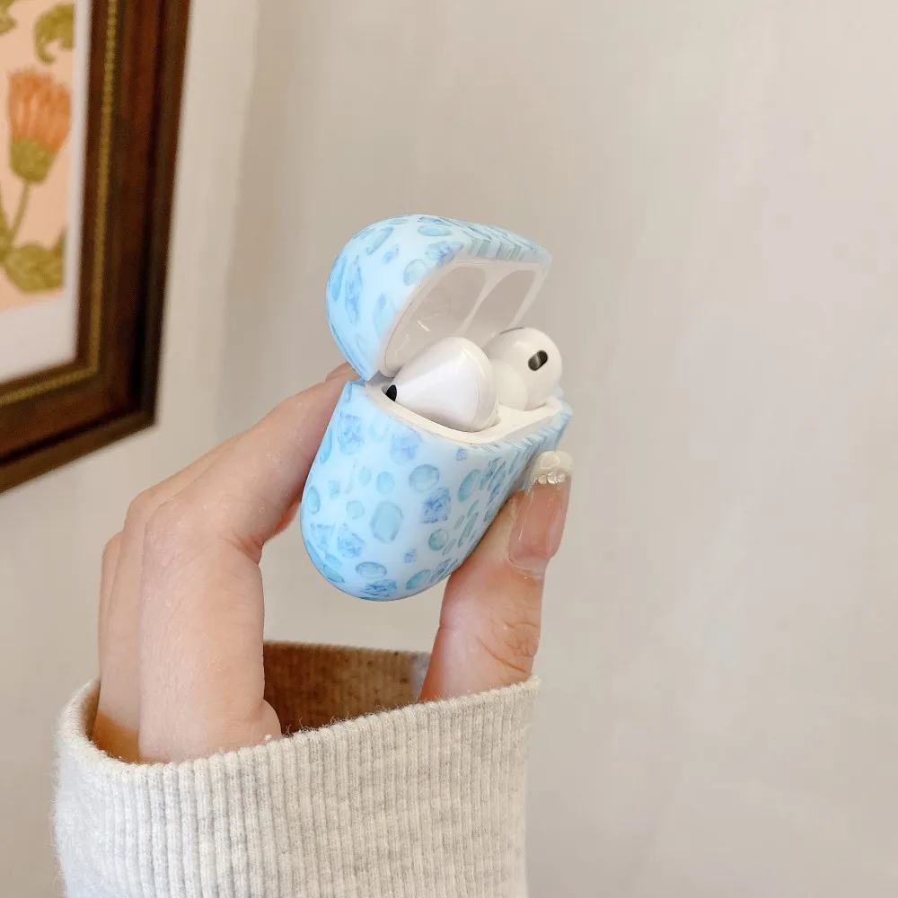 Diamond Pattern Case For Apple AirPods Pro Pro2 2nd Case Bluetooth Wireless Earphone Shell For AirPods 4 3 1 2 Cover  Accessorie