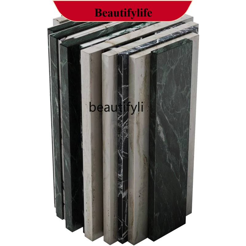

D178 Marble Side Table Sofa Light Luxury Home Minimalist Living Room Creative Design Small Furniture New Model