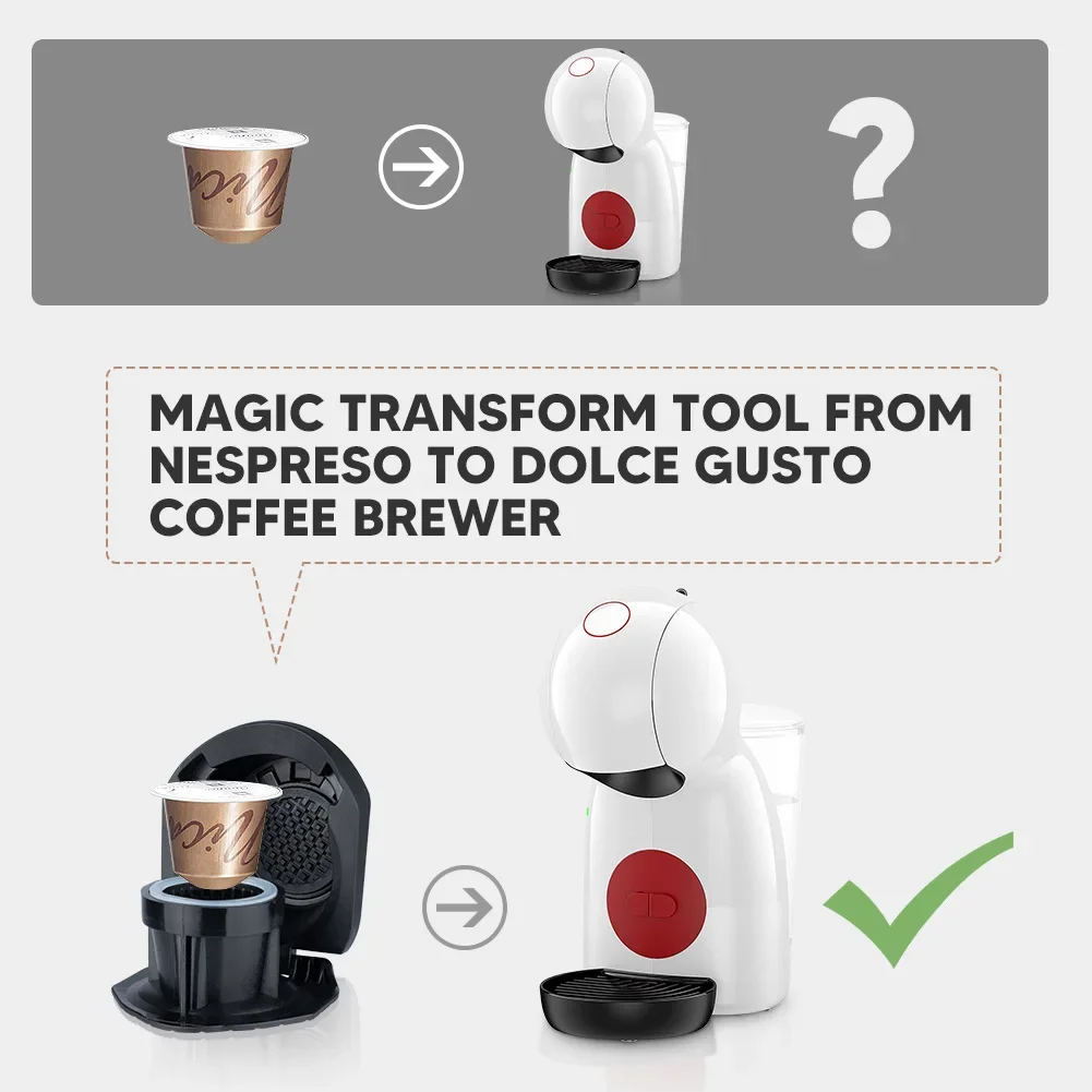 Wiederverwendbarer Kaffeekapsel-Adapter für Dolce Gusto Genio S Crema, kompatibel mit Kaffeemühlen, Kapselzubehör – Detail 2