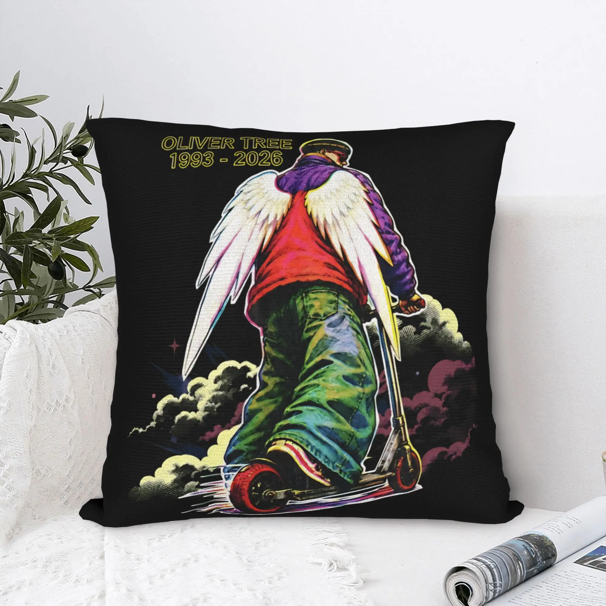 Oliver Tree Rest In Peace 1993 to 2026 Memorial Square Pillow Cases  Cushion Cover Customized Decorative Pillowcase for Sofa 18