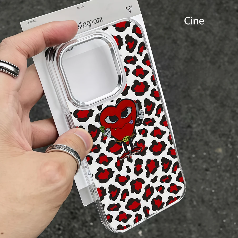 Matte Pastellfarbene Transparente Handyhülle für iPhone 18 17 16 15 Pro Max 14 Plus 13 Sturzsichere Trendige Schutzhülle Amor Love Mafia La Mafia Del