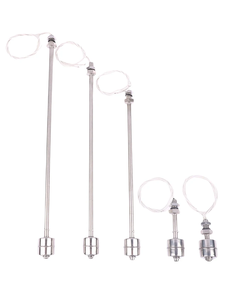 30Styles 45-400mm Stainless Steel Float Switch Tank Liquid Water Level Sensor Double Ball Switch Tank Pool Flow Sensors Float