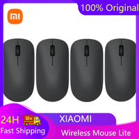 Xiaomi Wireless Mouse Lite/ Lite 2 2.4Ghz Portable 1000dpi Office Mouse wholesale Free Shipping Black Mouse XMWXSB01YM