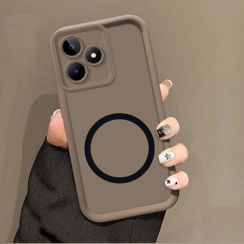 For Realme Note 50 60 GT Neo6 SE GT 6T Case Magnetic Sticker Soft Silicon Phone Case Realme V60S V50S Narzo 70X P1 70 Pro 20 30A