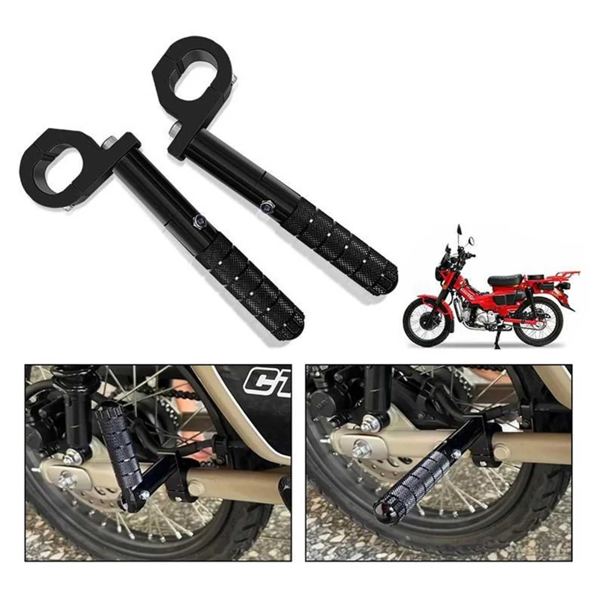 Motorcycle Accessories Rear Passenger Footrest Foot Pegs for MONKEY 125 CT125 2020-2022