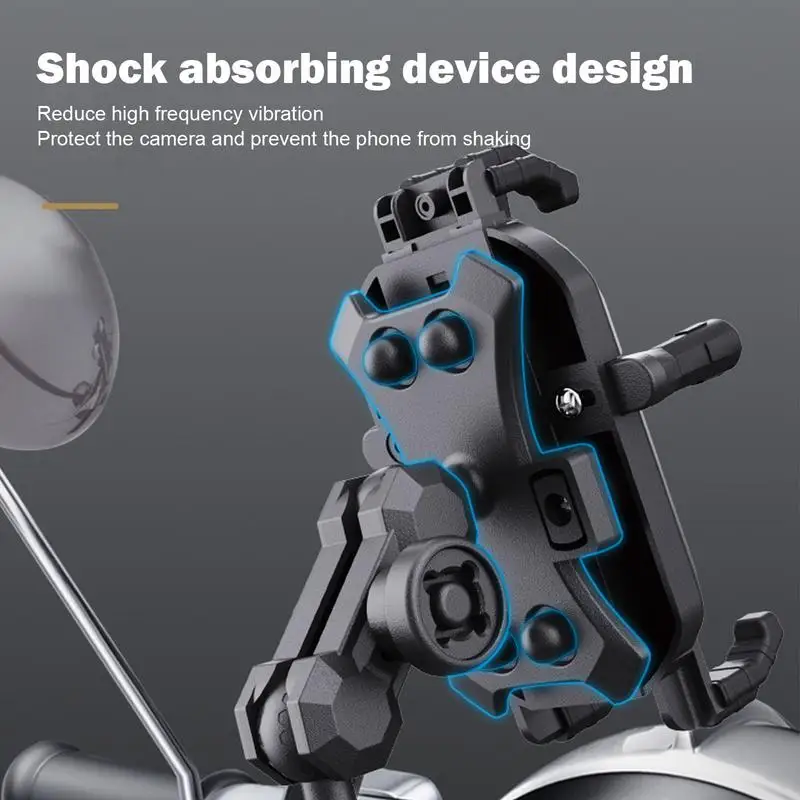 

Phone Holder Motorcycle Anti-Theft Mobile Phone Holder Sturdy Clamp Mounting Base For Men Adult Scooter Atv Dirtbike Biking