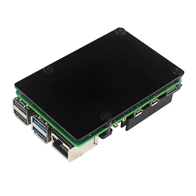A41Z-pour Raspberry Pi 5 Kit de boîtier en alliage d'aluminium avec ventilateur de refroidissement PWM étui de protection pour Raspberry Pi 5 refroidissement