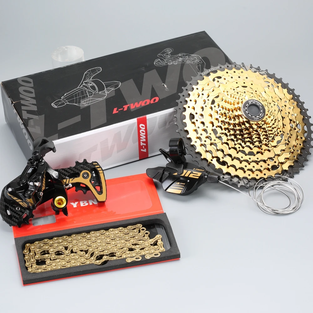 Grupo de transmisión MTB de 12 velocidades 11-52T, cassette dorado, palanca de cambios, desviador trasero, cadena, bicicleta de montaña, grupo 1*12S para SRAM Shimano