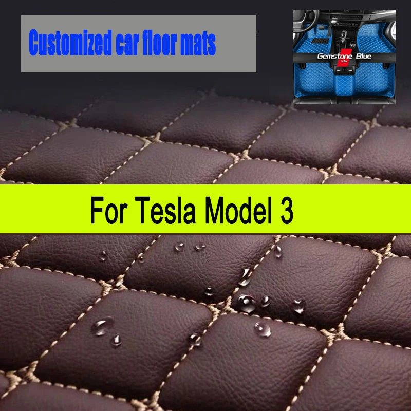 

Автомобильные коврики на заказ для Tesla Model 3 2019 2020 2021 2022, аксессуары для интерьера
