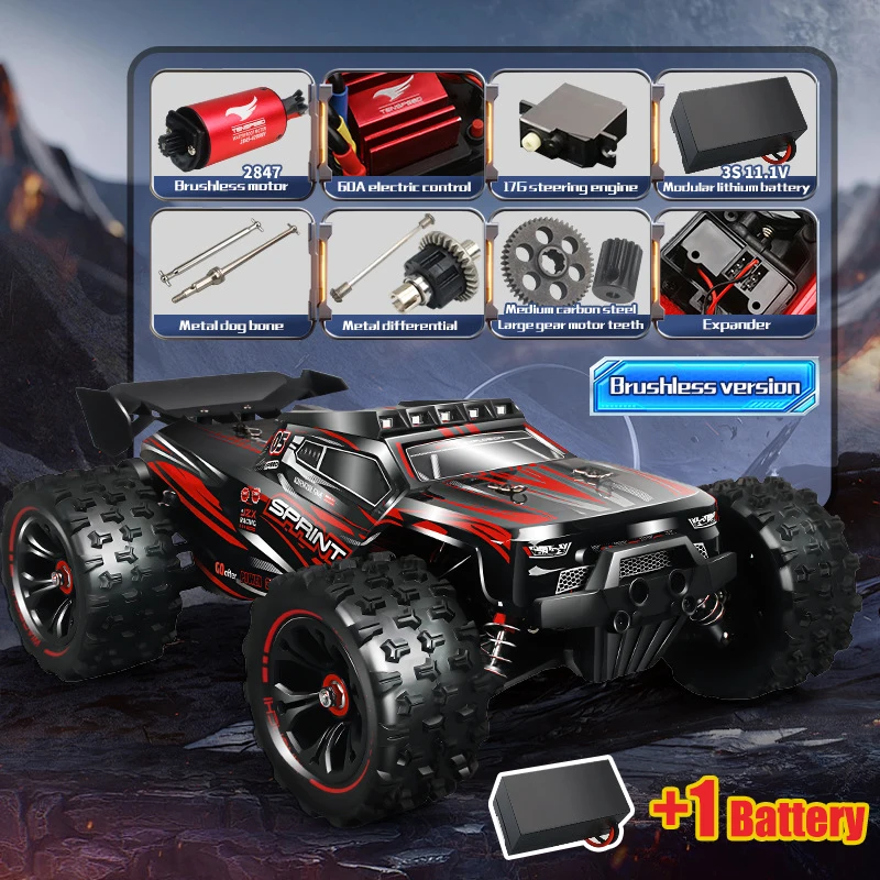 9522 PRO 1:16 RC Auto Borstelloze 85KM/H Hoge snelheid Vierwielaandrijving Off-road Drift Professionele Raceauto Jongens Speelgoed VS 16101 PRO