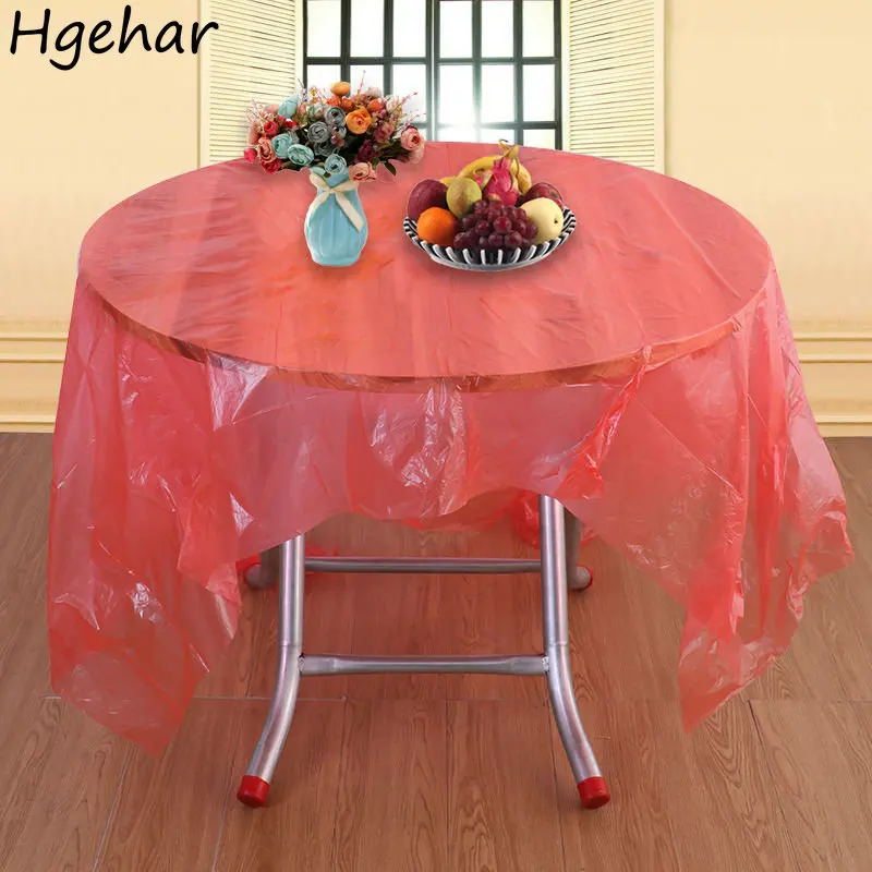 10pcs Wedding Dining Table Covers Disposable Waterproof Red Tablecloth Party Picnic Oil-proof Mantel De Mesa Restaurant Obrus