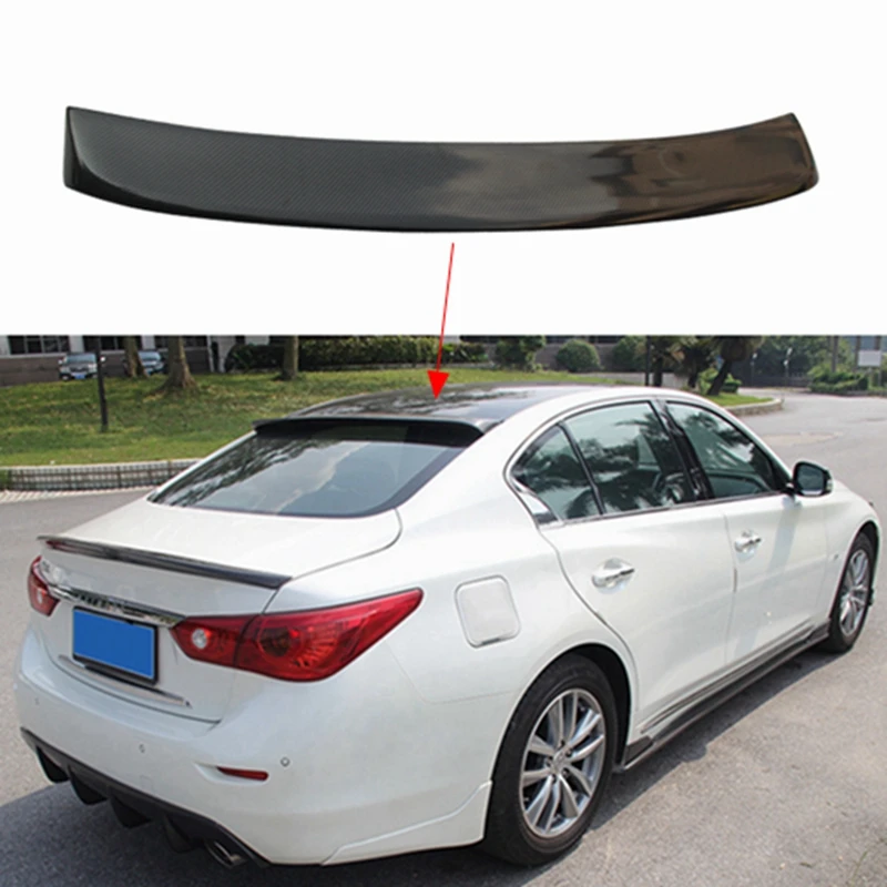 

FOR Infiniti Q50 Q50S Q50L roof spoiler Carbon fiber black top wing 2014 2015 2016 2017 2018 -2020