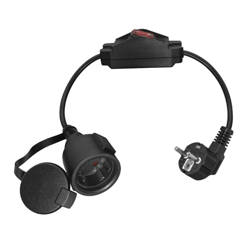 Schutzkabel von Schutzkontaktverlängerung mit 2 Auslasshöhle 4,8 mm bis 4,8 mm Stromadapterkabel mit Schutzabdeckung K1KF