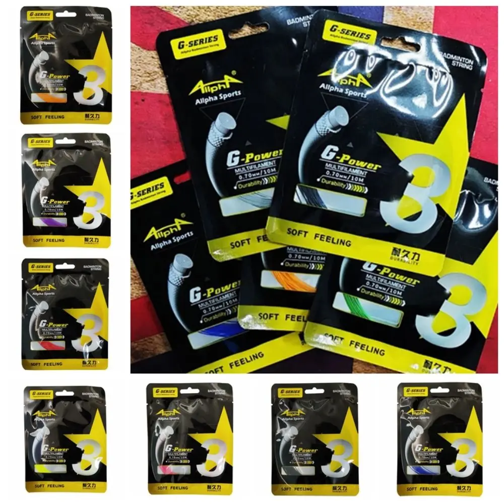 0.7mm G3 Badminton Racket Line High Elastic Carbon Nanofiber Badminton String Fiber Durable Badminton String Line Training