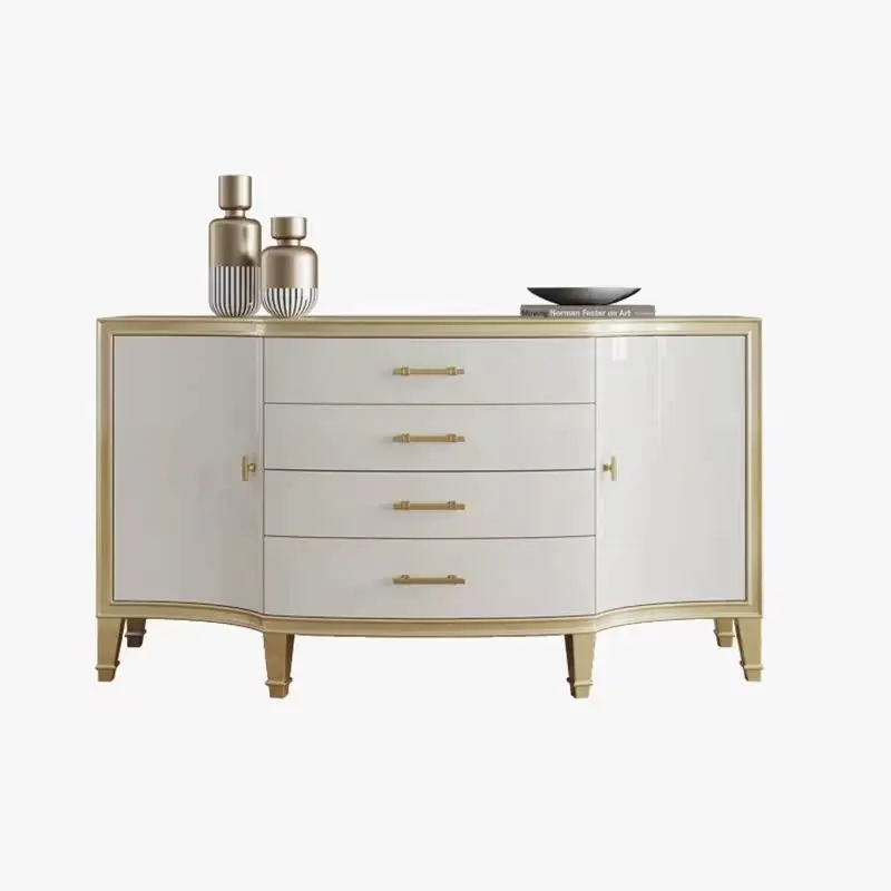 

American light luxury solid wood dining side cabinet home modern simple entrance storage locker customization